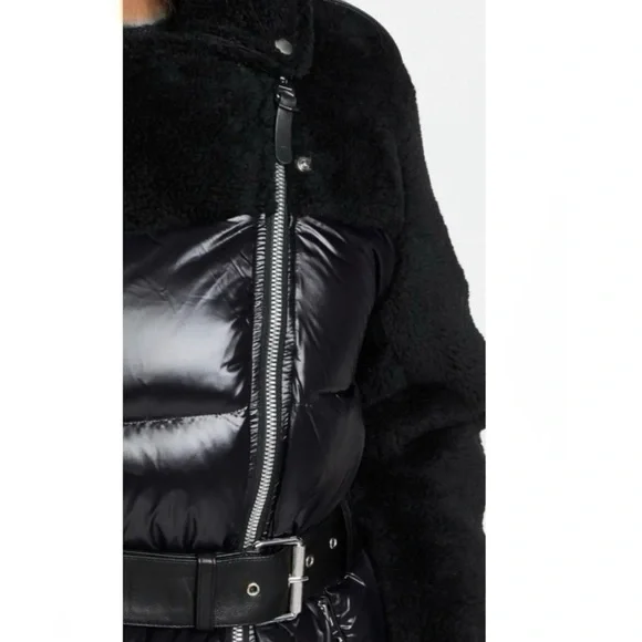 Mackage Rune Moto Sherpa Down Puffer Jacket
